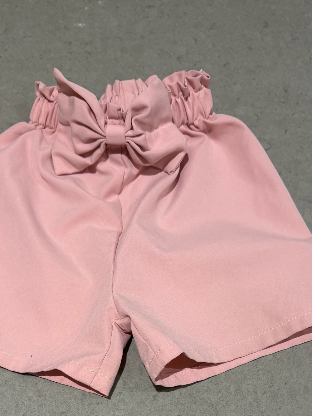 Pink 9-12m High-Waist Bow Shorts